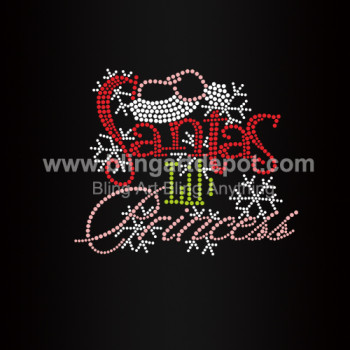 Santas Princess Rhinestone Transfers Iron Ons Santas Princess Rhinestone Transfers Iron Ons